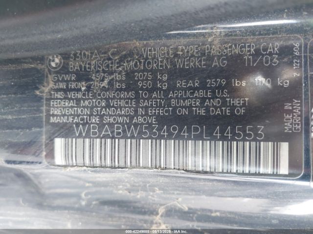 2004 BMW 330CI WBABW53494PL44553 Photo 8