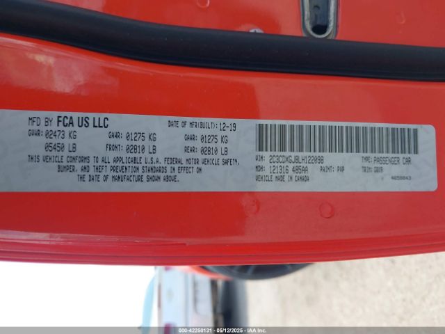 2020 DODGE CHARGER 2C3CDXGJ8LH122098 Photo 8