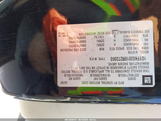 2008 CADILLAC ESCALADE 1GYFK63818R272860 Photo 8