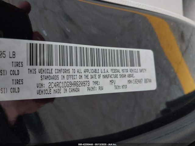 2C4RC1DG9HR620973 Chrysler Pacifica Touring