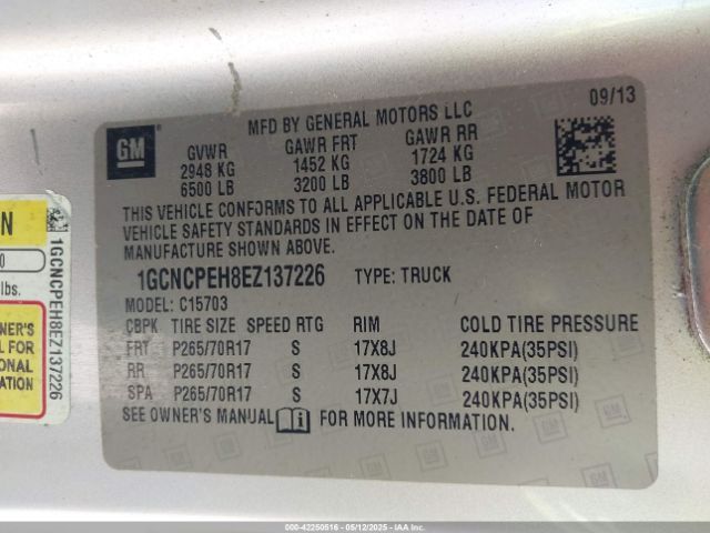 1GCNCPEH8EZ137226 Chevrolet Silverado 1500 Work Truck 2wt