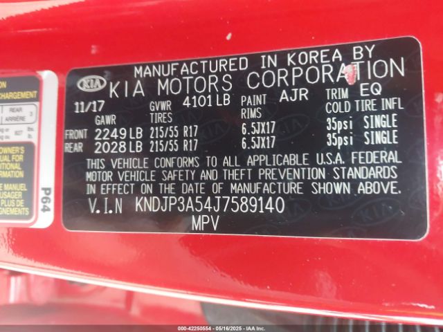 2018 KIA SOUL KNDJP3A54J7589140 Photo 8
