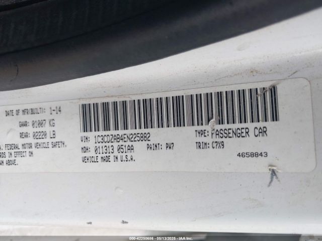 1C3CDZAB4EN225882 Dodge AVENGER SE