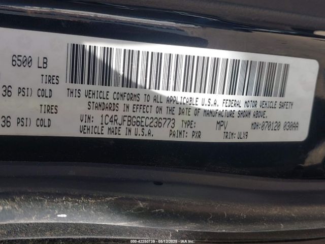 1C4RJFBG6EC236773 Jeep Grand Cherokee Limited
