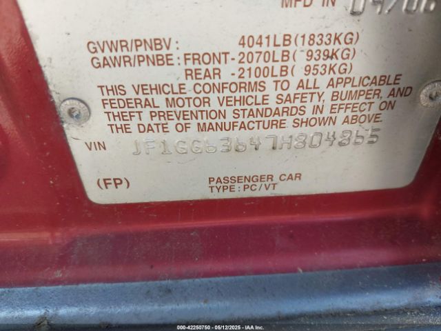 2007 SUBARU IMPREZA OUTBACK SPORT JF1GG63647H804865 Photo 8