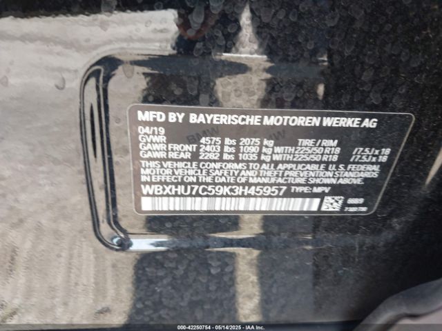2019 BMW X1 WBXHU7C59K3H45957 Photo 8