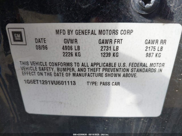1997 CADILLAC ELDORADO 1G6ET1291VU601113 Photo 8