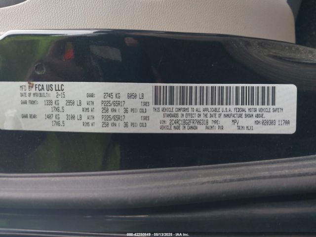 2015 CHRYSLER TOWN & COUNTRY 2C4RC1BG2FR706318 Photo 8