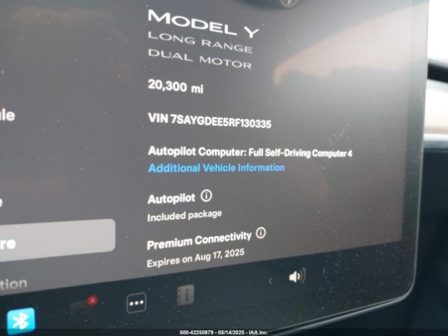 7SAYGDEE5RF130335 Tesla Model Y Long Range Dual Motor All-wheel Drive