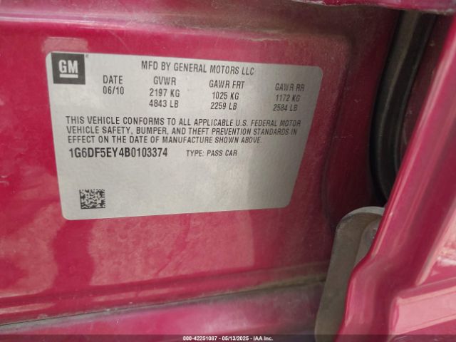 2011 CADILLAC CTS 1G6DF5EY4B0103374 Photo 8