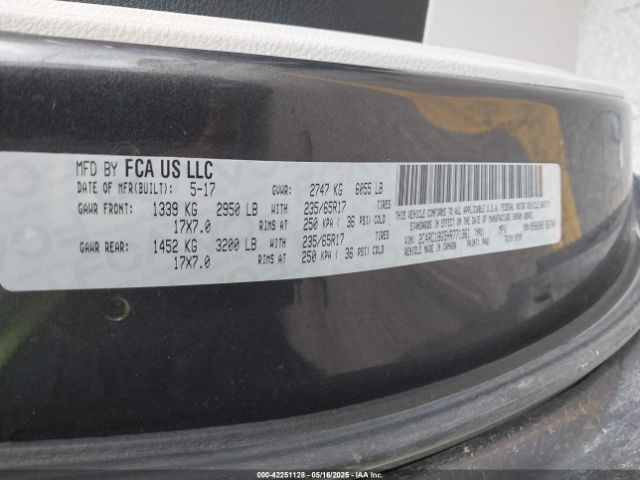 2C4RC1BG5HR771361 Chrysler Pacifica Touring Plus