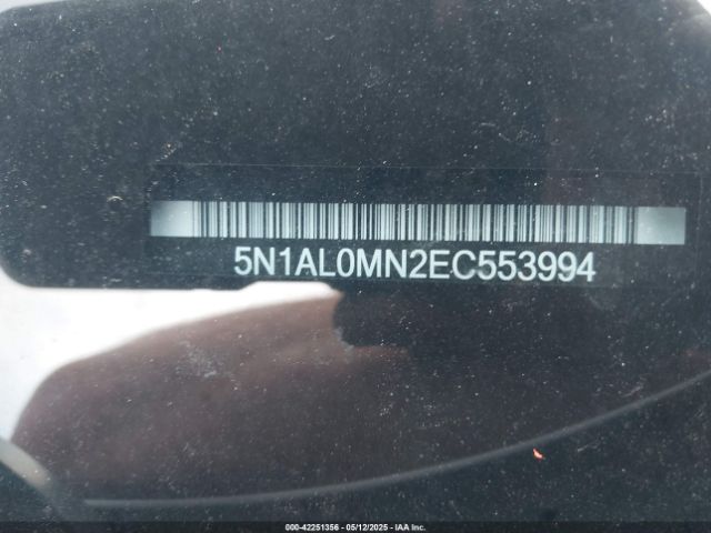 5N1AL0MN2EC553994 Infiniti QX60