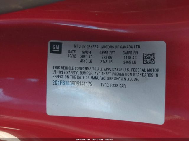 2013 CHEVROLET CAMARO 2G1FB1E39D9141179 Photo 8