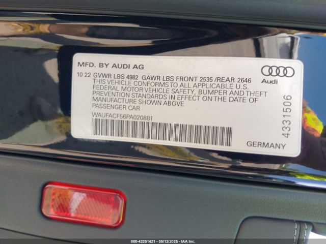 2023 AUDI A5 SPORTBACK WAUFACF56PA020881 Photo 8