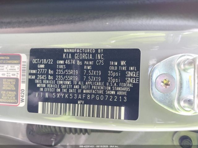 5XYK53AF8PG072213 KIA Sportage Sx-prestige