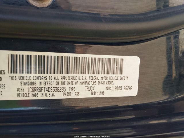 2013 RAM 1500 1C6RR6FT4DS538235 Photo 8