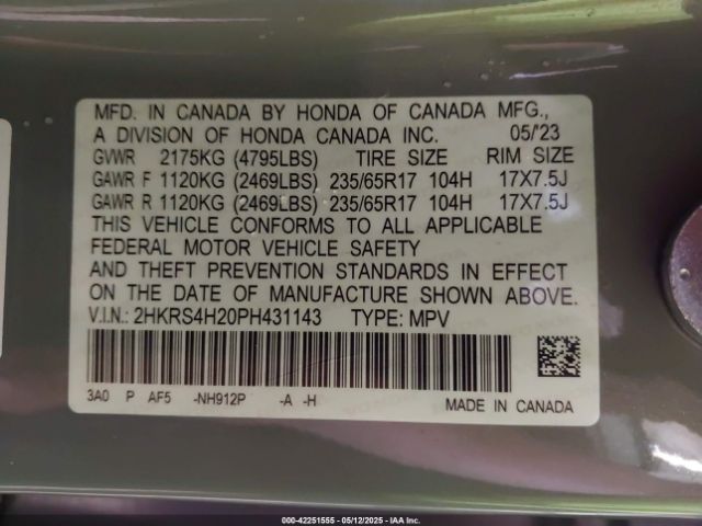 2023 HONDA CR-V 2HKRS4H20PH431143 Photo 8