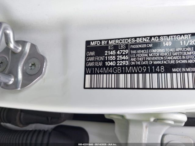 2021 MERCEDES-BENZ GLB 250 W1N4M4GB1MW091148 Photo 8