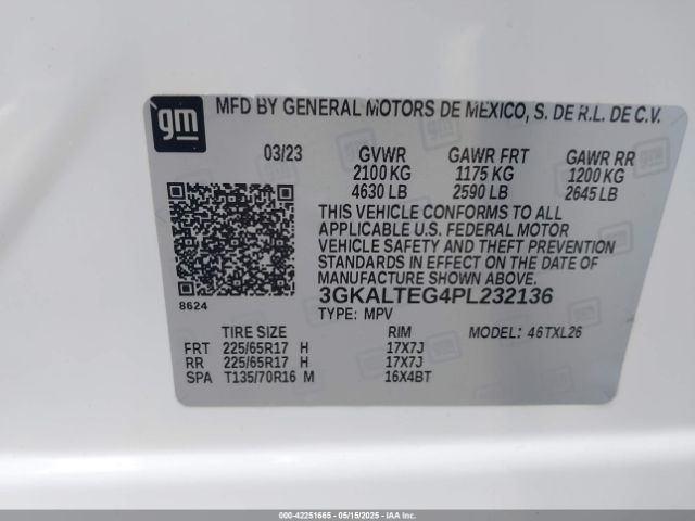 3GKALTEG4PL232136 GMC Terrain Awd Sle