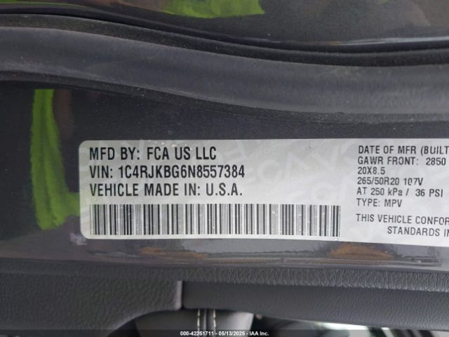 2022 JEEP GRAND CHEROKEE L 1C4RJKBG6N8557384 Photo 8