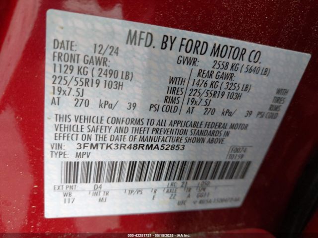 2024 FORD MUSTANG MACH-E 3FMTK3R48RMA52853 Photo 8