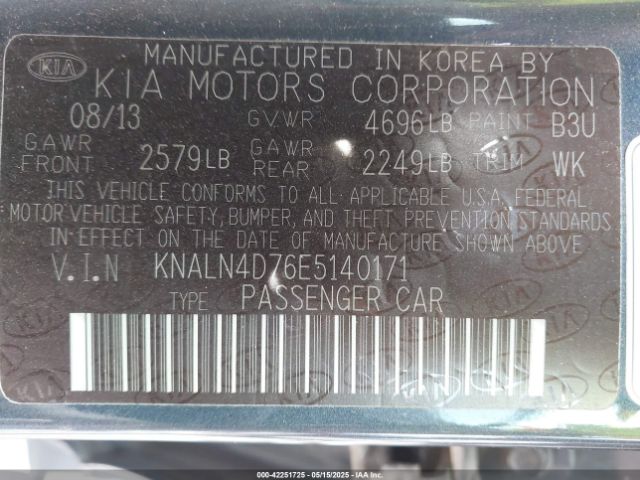 KNALN4D76E5140171 KIA Cadenza Premium