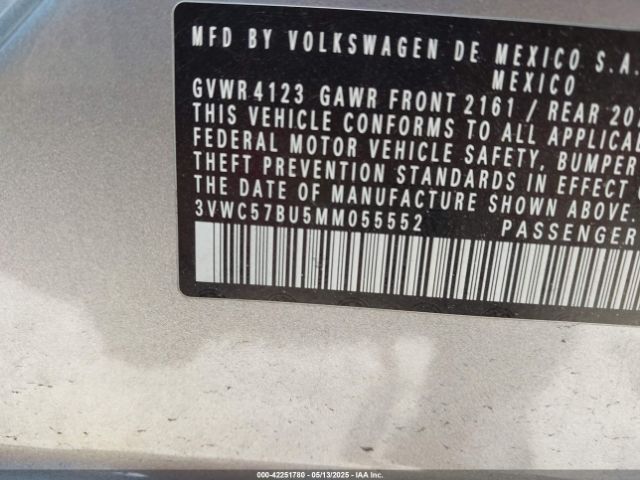 2021 VOLKSWAGEN JETTA 3VWC57BU5MM055552 Photo 8