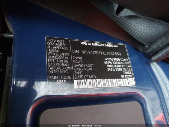W1Y40BHYXLT032850 Mercedes-Benz Sprinter 2500 Standard Roof I4