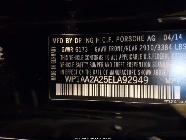 WP1AA2A25ELA92949 Porsche Cayenne