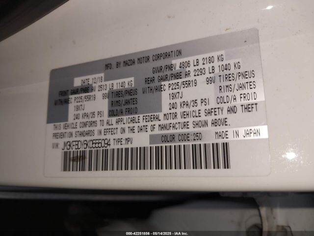 2019 MAZDA CX-5 JM3KFBDY6K0555094 Photo 8