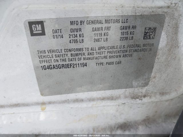1G4GA5GR0EF211194 Buick Lacrosse