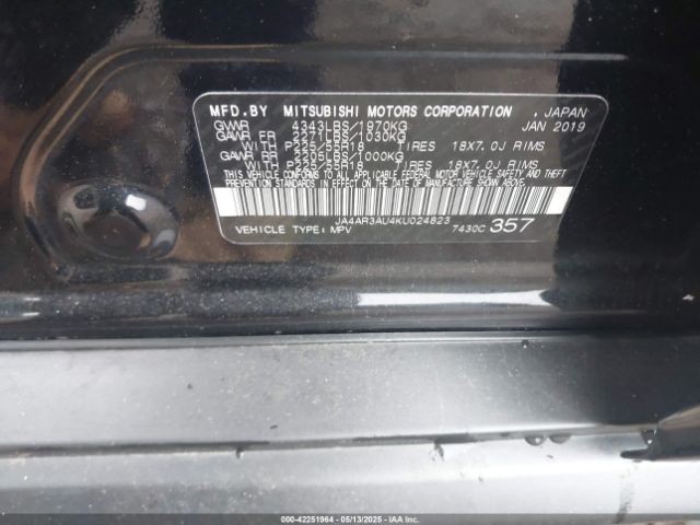 2019 MITSUBISHI OUTLANDER SPORT JA4AR3AU4KU024823 Photo 8