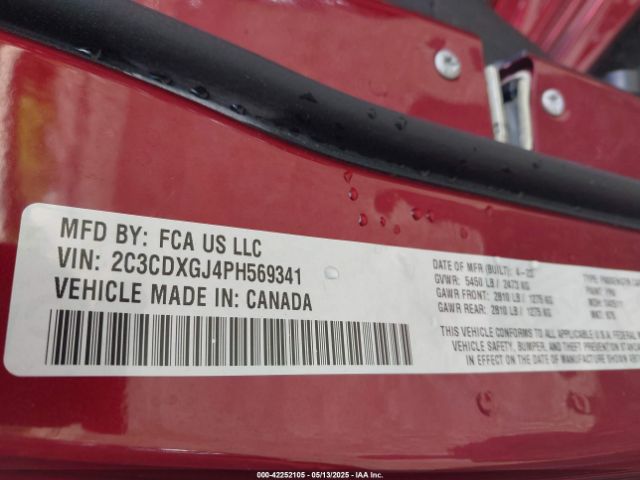 2C3CDXGJ4PH569341 Dodge Charger Scat Pack