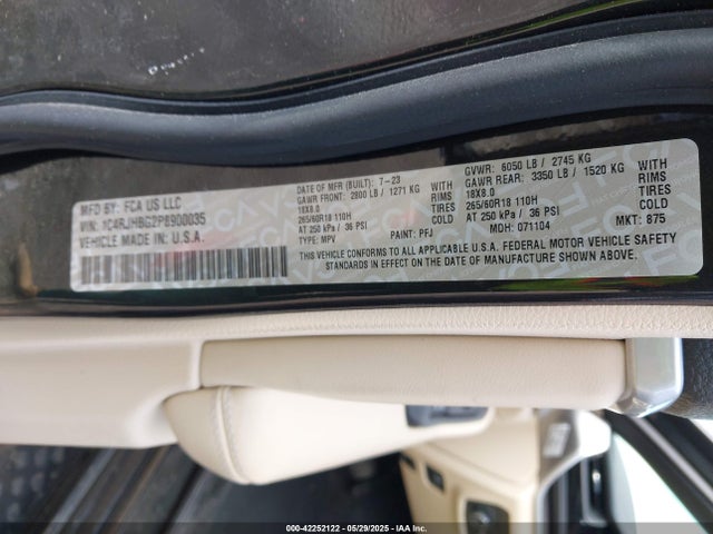 1C4RJHBG2P8900035 Jeep Grand Cherokee