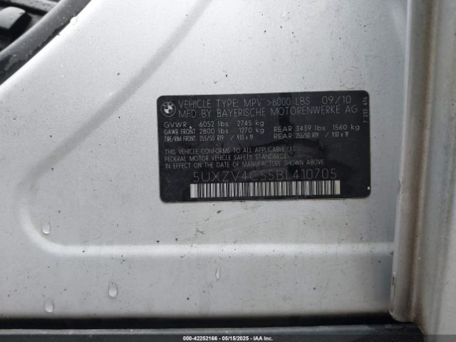 2011 BMW X5 5UXZV4C55BL410705 Photo 8