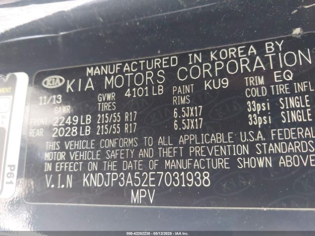 KNDJP3A52E7031938 KIA SOUL +