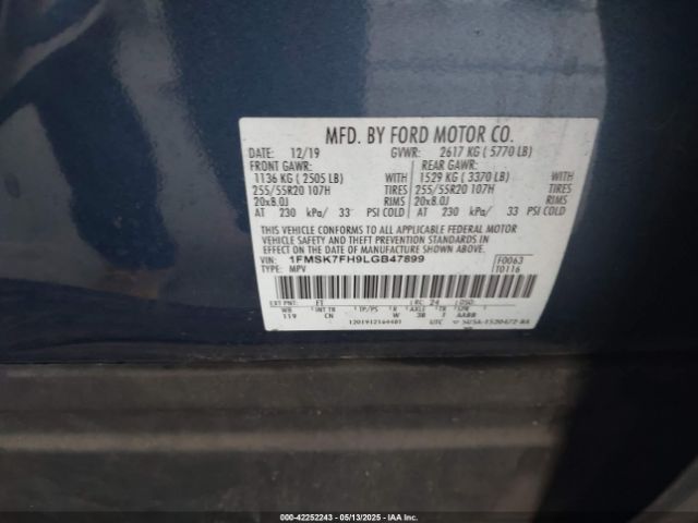 1FMSK7FH9LGB47899 Ford Explorer Limited
