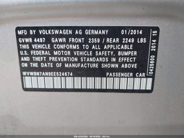 WVWBN7AN9EE524674 Volkswagen Cc 2.0t R-line