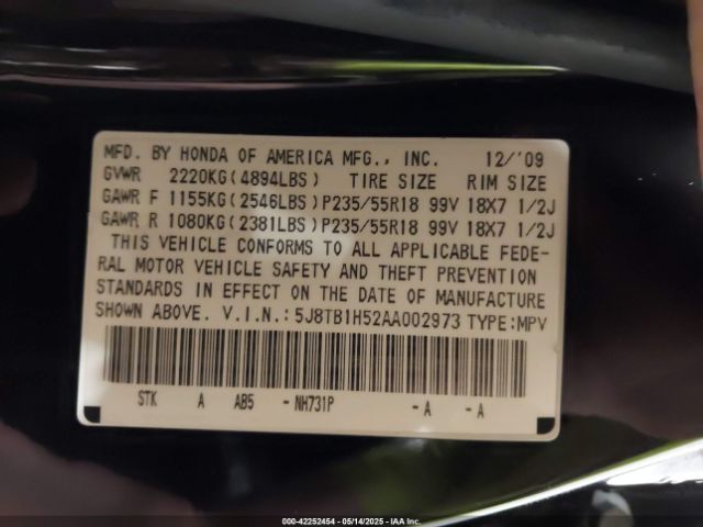 2010 ACURA RDX 5J8TB1H52AA002973 Photo 8