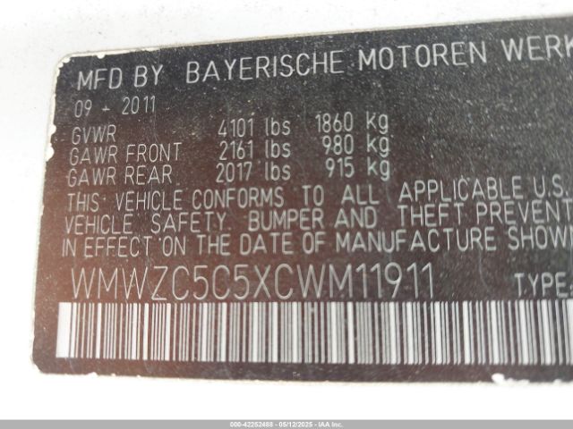 2012 MINI COOPER S COUNTRYMAN WMWZC5C5XCWM11911 Photo 8