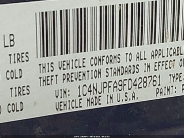 1C4NJPFA9FD428761 Jeep Patriot High Altitude Edition