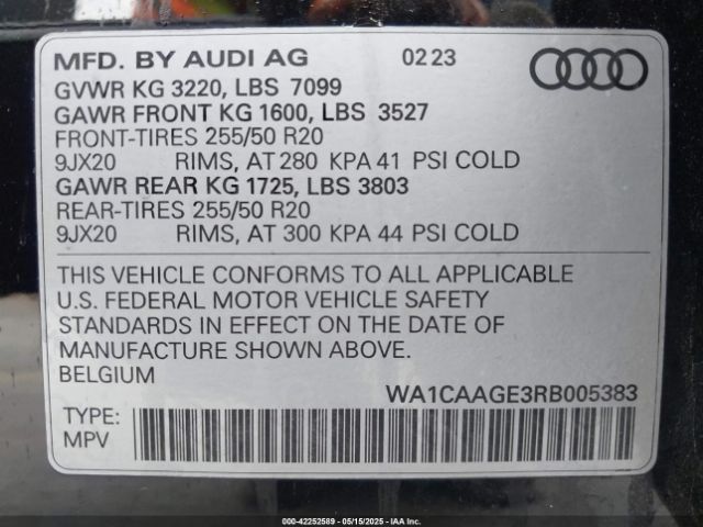 2024 AUDI Q8 E-TRON WA1CAAGE3RB005383 Photo 8