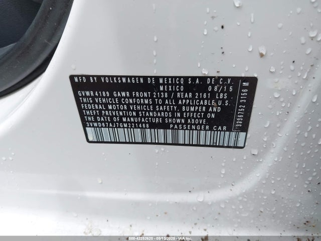 3VWD67AJ7GM221468 Volkswagen Jetta 1.4t Se