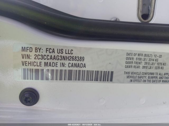 2022 CHRYSLER 300 2C3CCAAG3NH268389 Photo 8