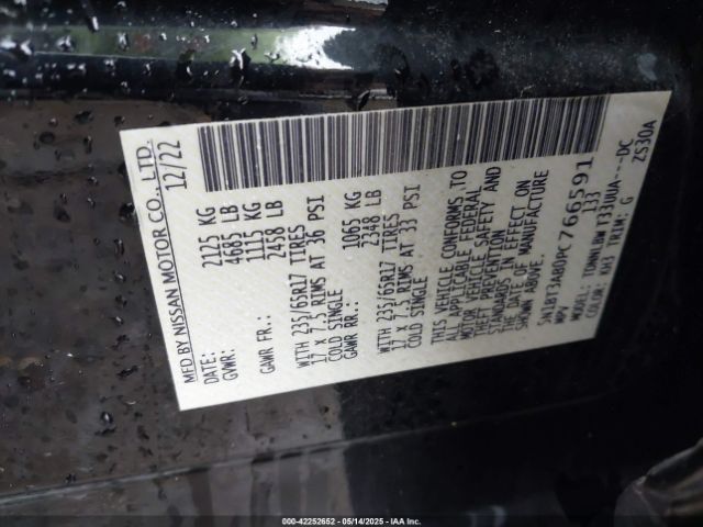 5N1BT3AB0PC766591 Nissan Rogue S Intelligent Awd