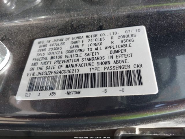 2010 ACURA TSX JH4CU2F69AC036213 Photo 8