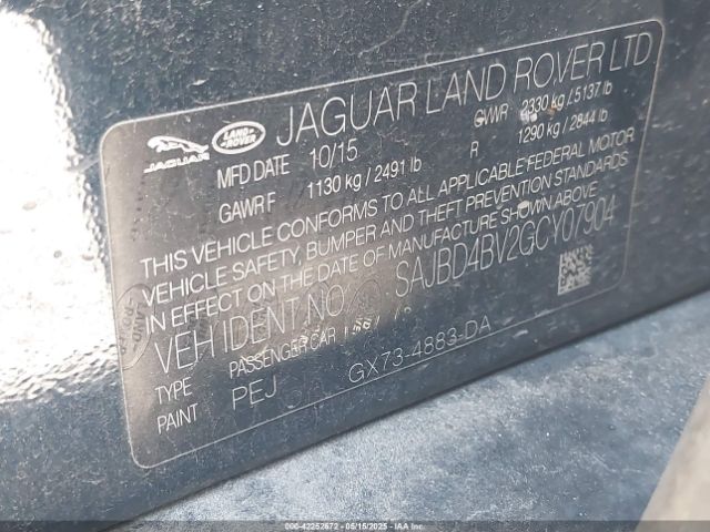 2016 JAGUAR XF SAJBD4BV2GCY07904 Photo 8