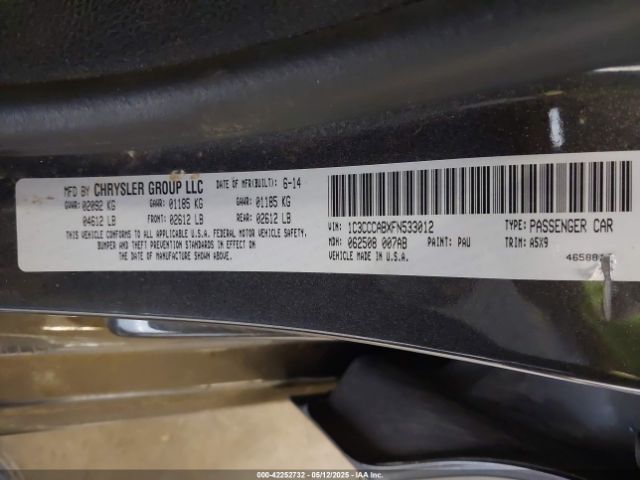 2015 CHRYSLER 200 1C3CCCABXFN533012 Photo 8