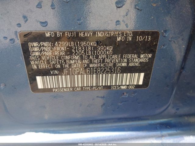 JF1GPAL61E8225316 Subaru Impreza 2.0i Sport Premium