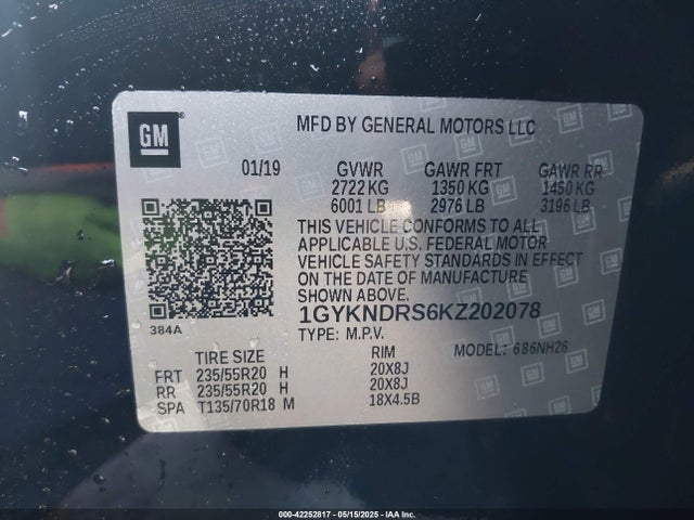 2019 CADILLAC XT5 1GYKNDRS6KZ202078 Photo 8